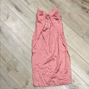 Song of Style Coral Spaghetti Strap Dress